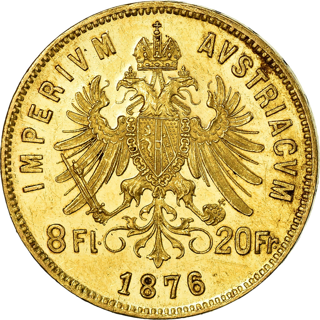 Monnaie, Autriche, Franz Joseph I, 8 Florins-20 Francs, 1876, TTB+, Or, KM:2269