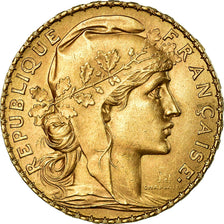 Coin, France, Marianne, 20 Francs, 1910, AU(55-58), Gold, KM:857, Gadoury:1064a