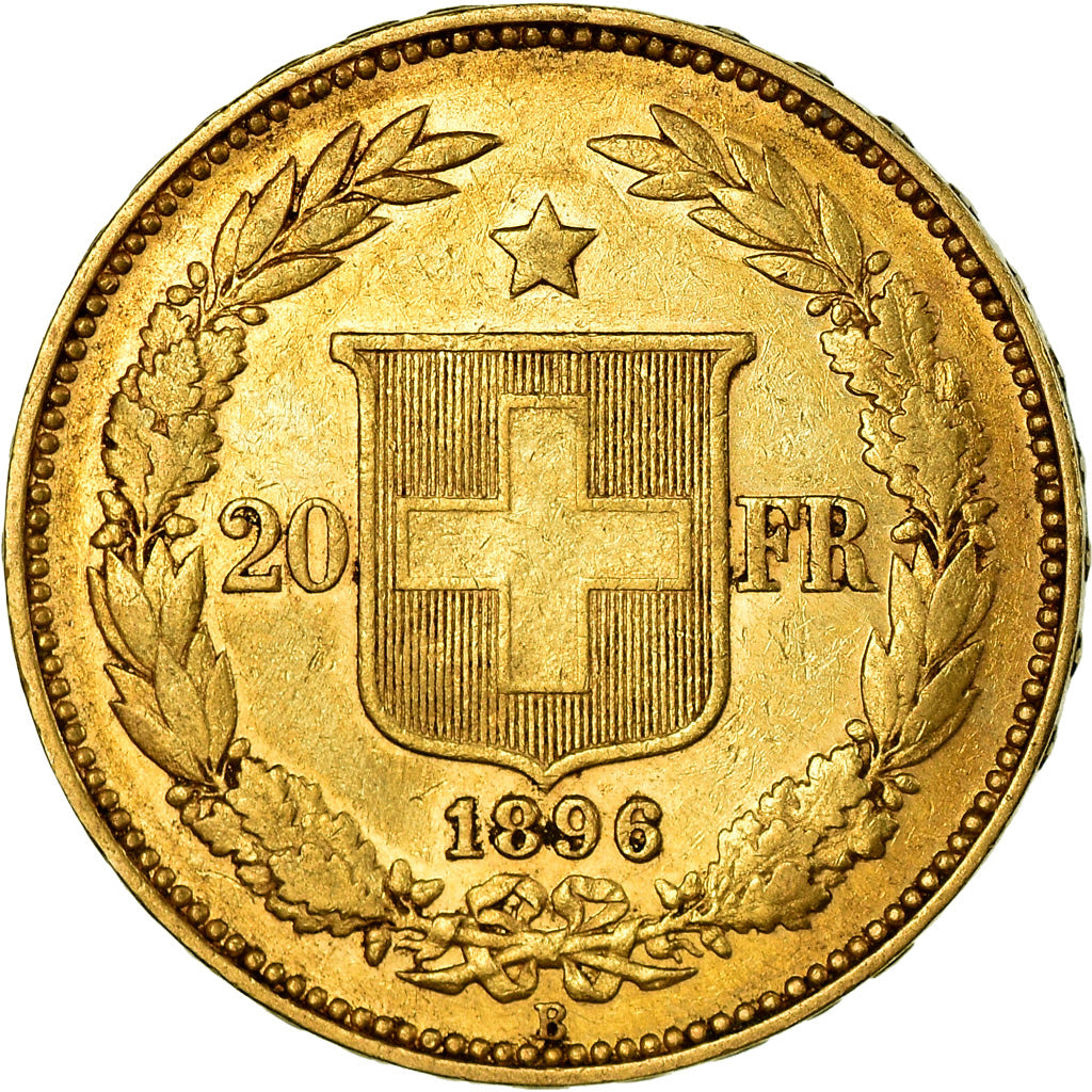 Moneda, Suiza, 20 Francs, 1896, Bern, EBC, Oro, KM:31.3
