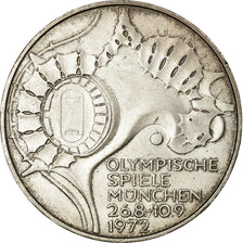 Coin, GERMANY - FEDERAL REPUBLIC, 10 Mark, 1972, Munich, AU(55-58), Silver
