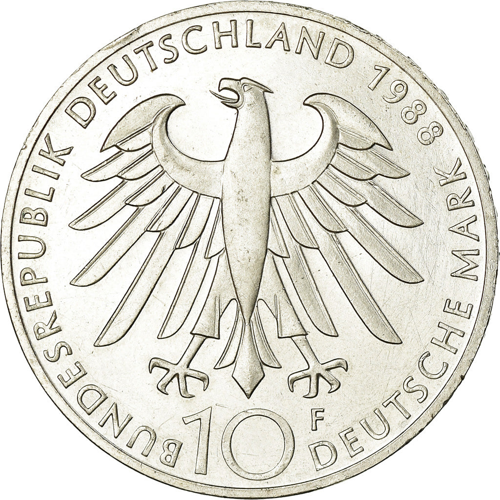GERMANY - FEDERAL REPUBLIC, 10 Mark, 1988, Stuttgart, Germany, AU(50-53)