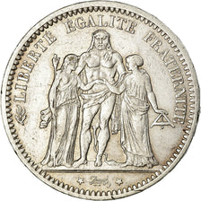 Moneta, Francja, Hercule, 5 Francs, 1871, Paris, Camélinat, EF(40-45), Srebro
