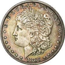 Coin, United States, Morgan Dollar, Dollar, 1887, U.S. Mint, Philadelphia