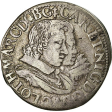 Münze, Frankreich, LORRAINE, Charles IV et Nicole, Teston, Teston, 1624, Nancy