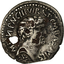 Moeda, Marcus Antonius, Denarius, Ephesos, Fourrée, VF(20-25), Prata