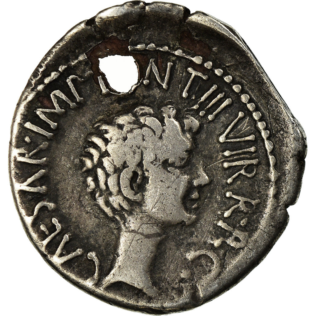 Monnaie, Marc Antoine, Denier, Ephesos, Fourrée, TB, Argent, Crawford:517/2
