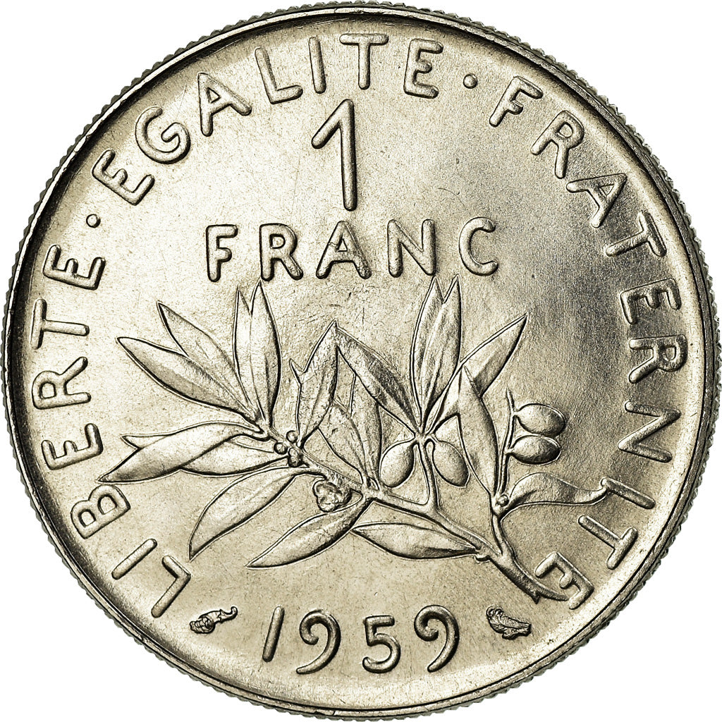 Moneta, Francia, Semeuse, Franc, 1959, Paris, ESSAI, FDC, Nichel, KM:E98