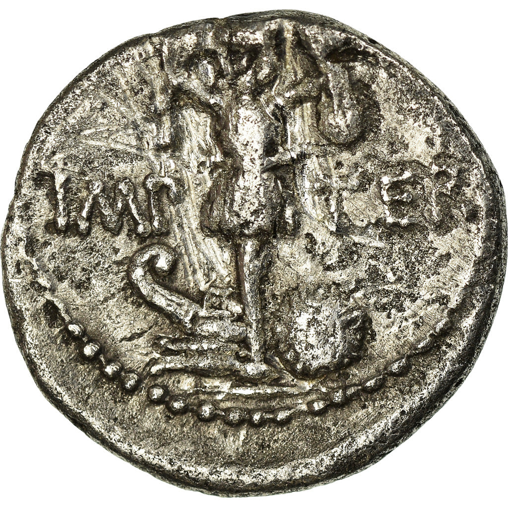 Coin, Marcus Antonius, Denarius, Traveling Mint, VF(30-35), Silver, Crawford:536