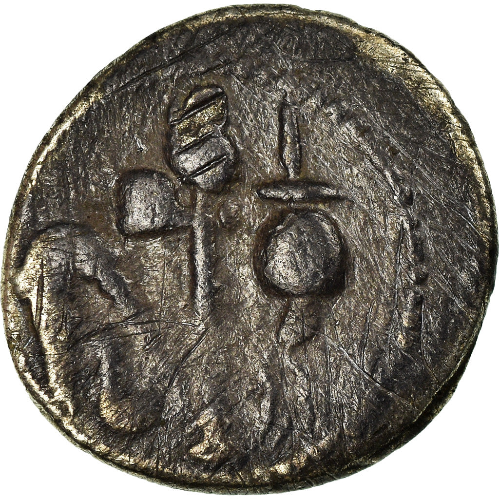 Moneda, Julius Caesar, Denarius, BC+, Plata, Crawford:443/1