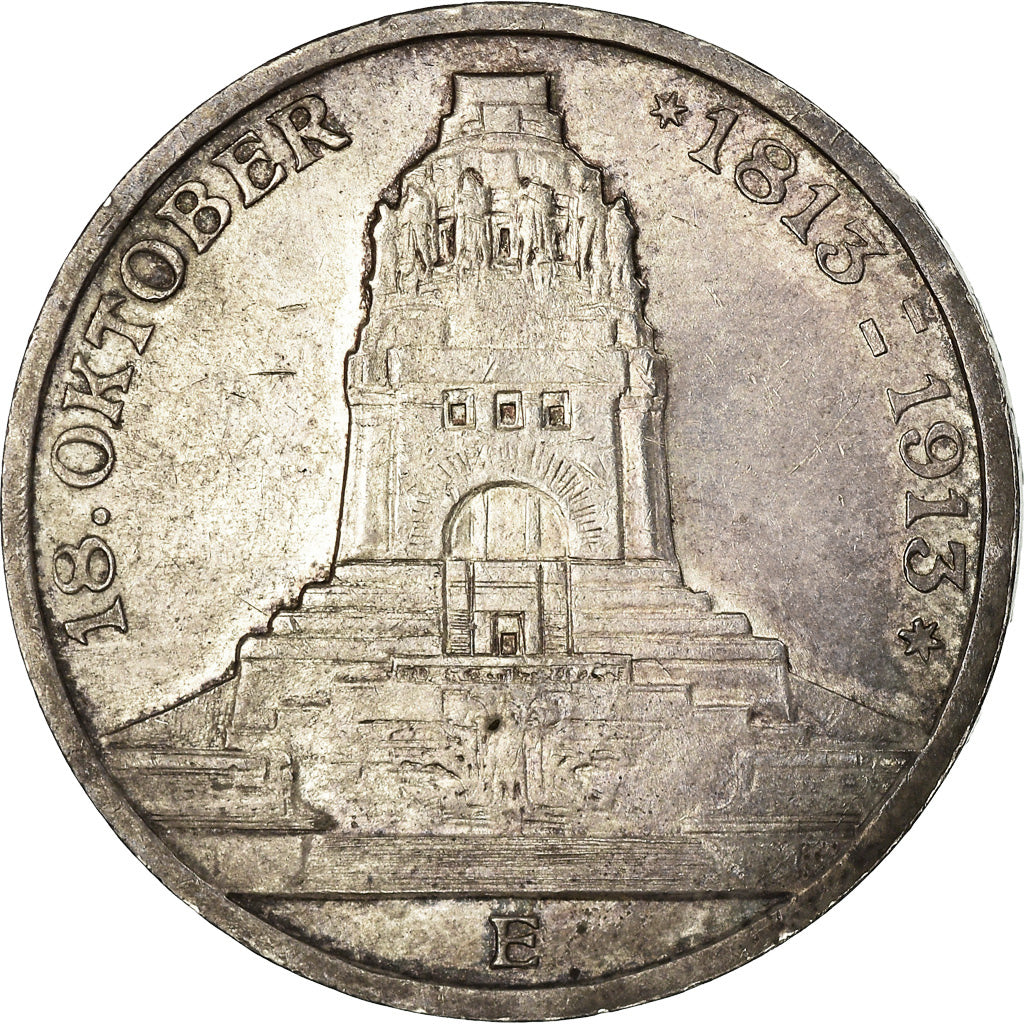 Coin, German States, SAXONY-ALBERTINE, Friedrich August III, 3 Mark, 1913