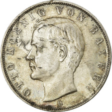 Coin, German States, BAVARIA, Otto, 3 Mark, 1913, Munich, AU(50-53), Silver
