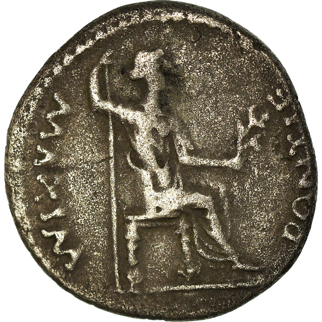Moneta, Tiberius, Denarius, Lyon - Lugdunum, MB+, Argento, RIC:30