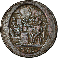 Coin, France, Monneron, 5 Sols, 1792, Paris, VF(20-25), Bronze