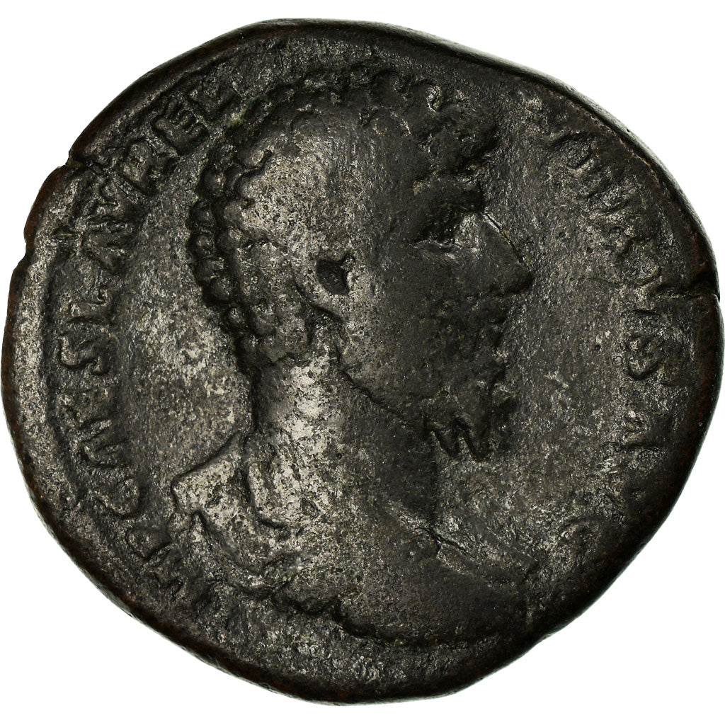 Coin, Lucius Verus, Sestertius, Rome, VF(20-25), Bronze, RIC:1345