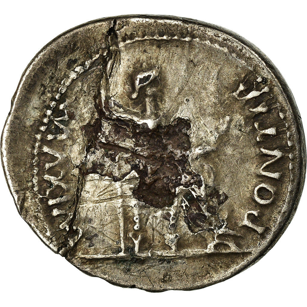 Coin, Tiberius, Denarius, Lyon - Lugdunum, Fourrée, VF(20-25), Silver, Cohen:16
