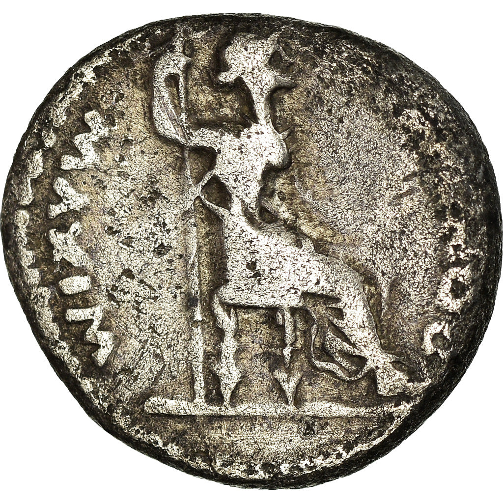 Coin, Tiberius, Denarius, Lyon - Lugdunum, VF(30-35), Silver, Cohen:16