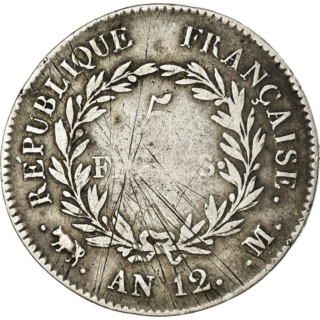 Münze, Frankreich, Napoléon I, 5 Francs, An 12, Toulouse, S, Silber