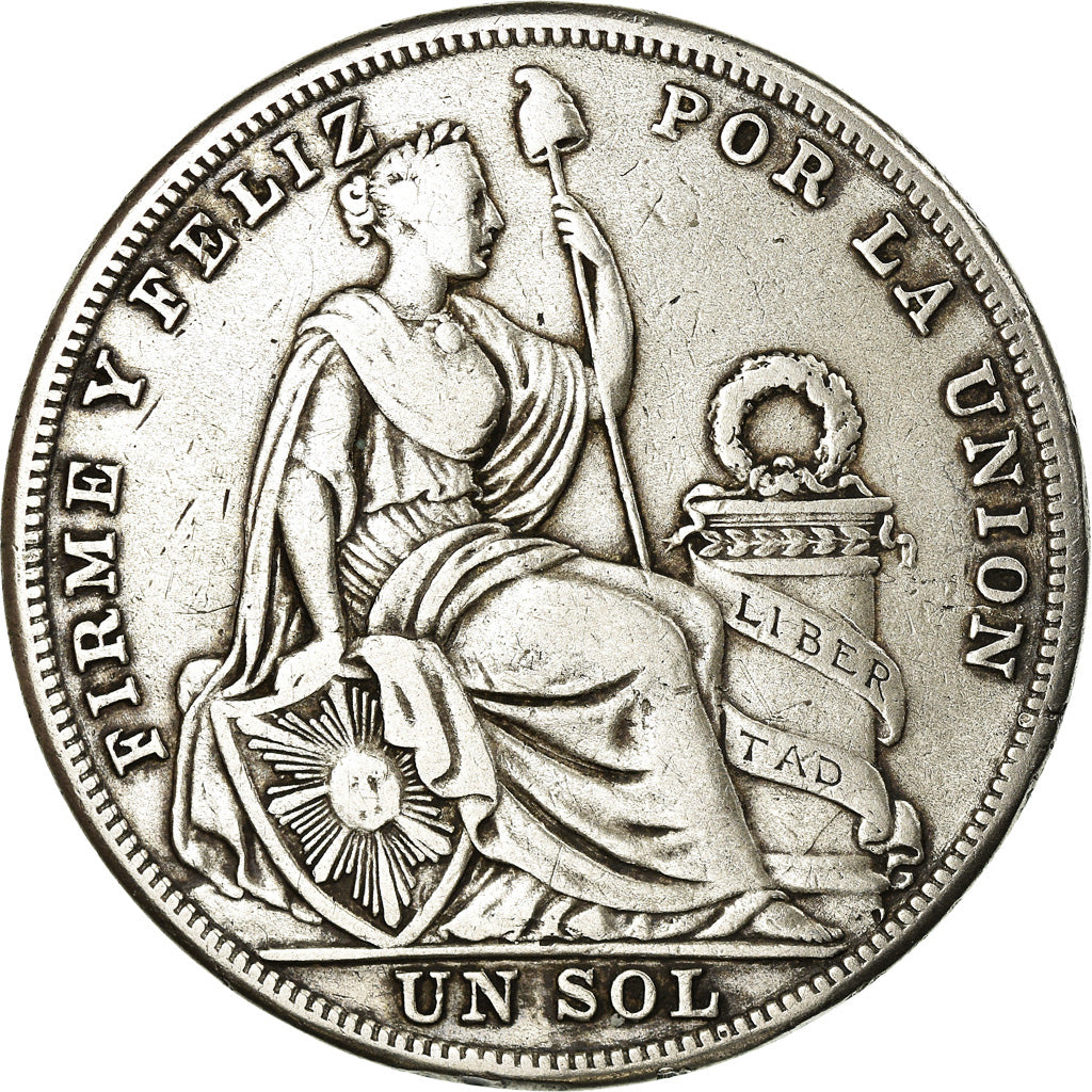 Coin, Peru, Sol, 1926, Philadelphia, EF(40-45), Silver, KM:218.1