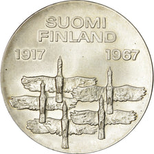 Coin, Finland, 10 Markkaa, 1967, AU(55-58), Silver, KM:50