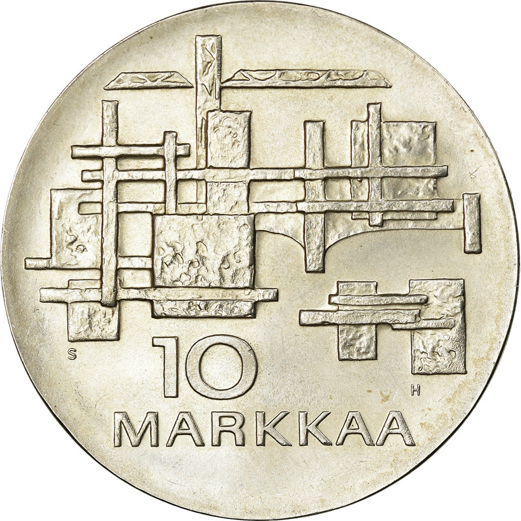 Coin, Finland, 10 Markkaa, 1967, AU(55-58), Silver, KM:50