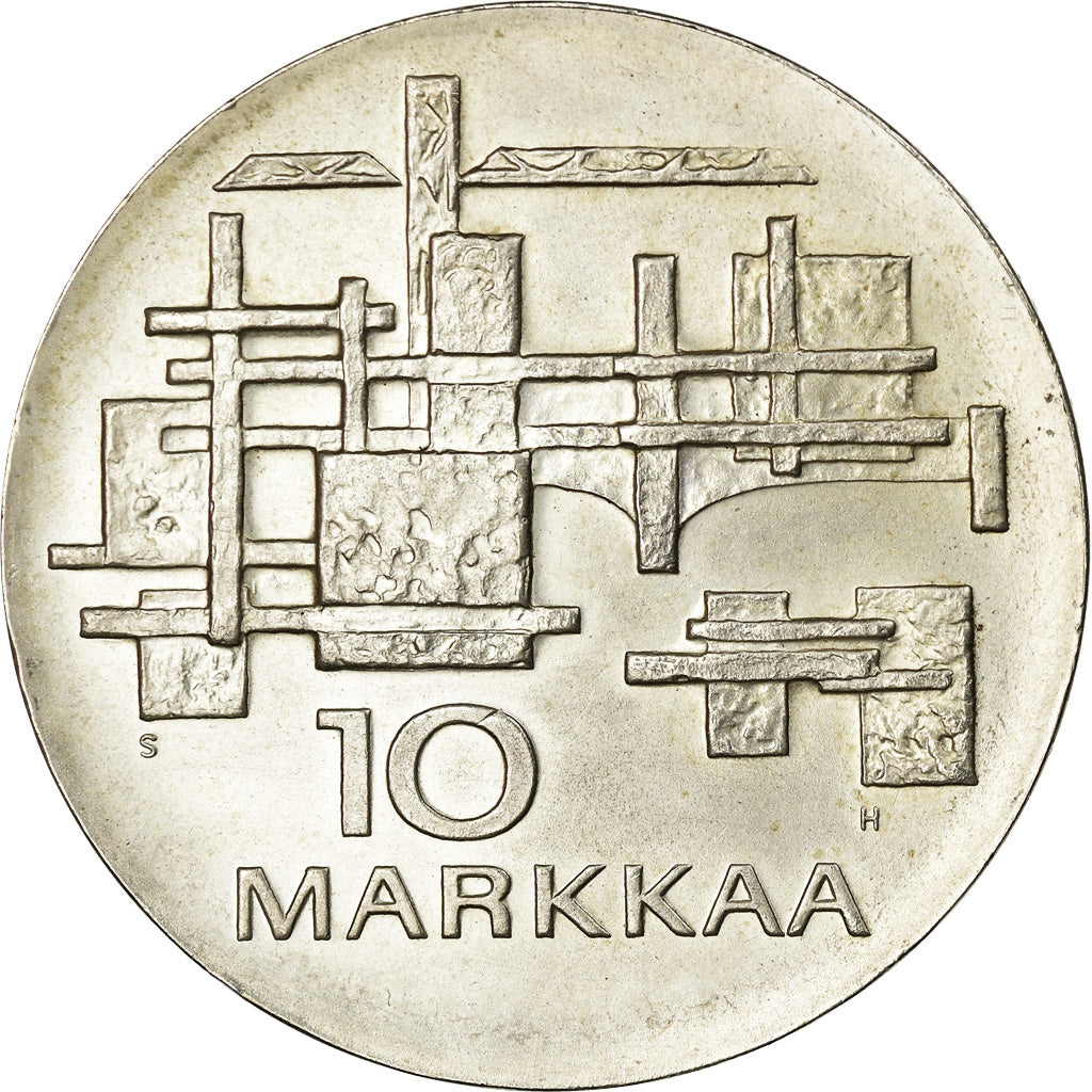 Coin, Finland, 10 Markkaa, 1967, AU(55-58), Silver, KM:50