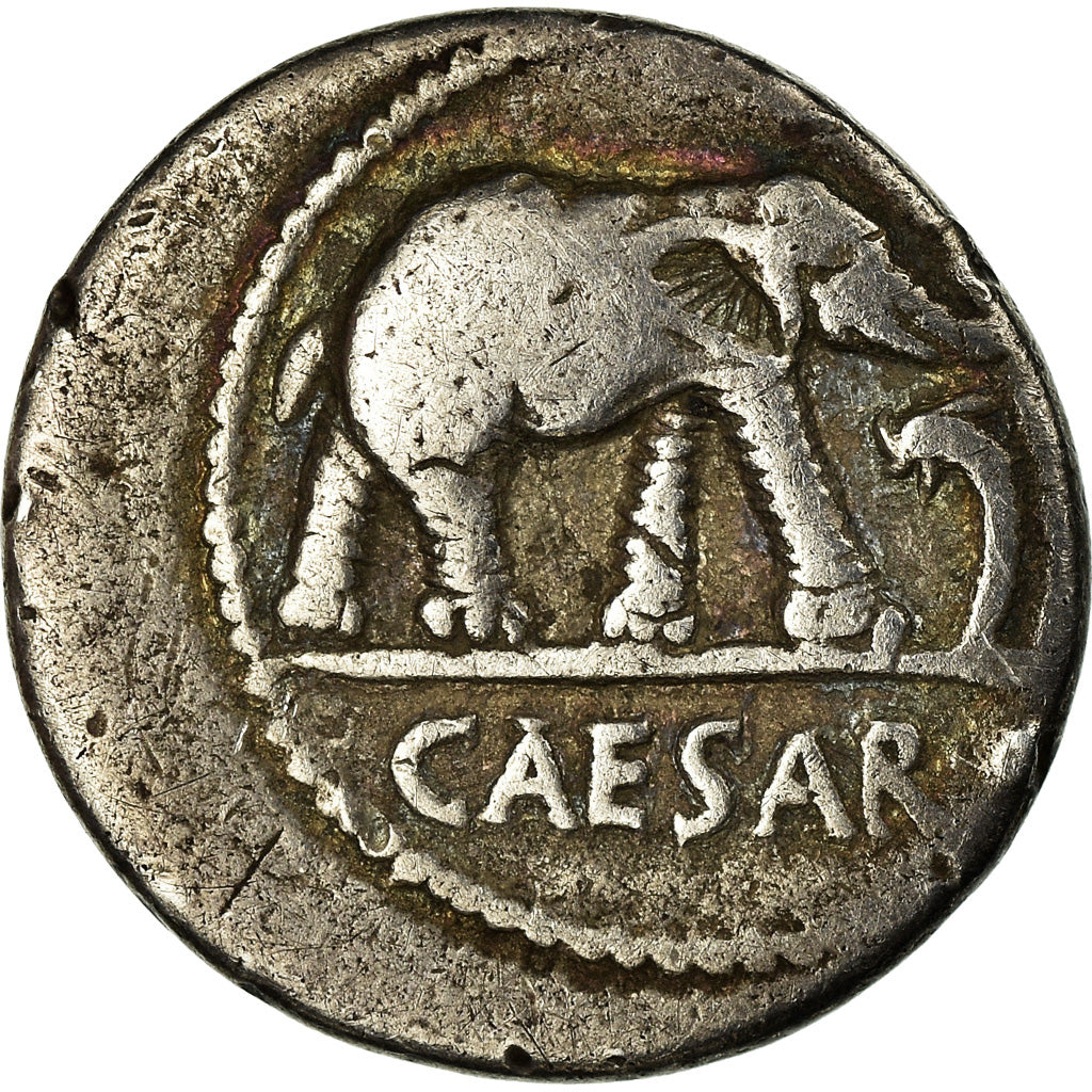 Moneta, Julius Caesar, Denarius, EF(40-45), Srebro, Crawford:443/1