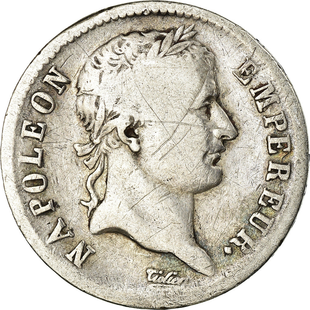 Moeda, França, Napoléon I, Franc, 1813, Toulouse, VF(20-25), Prata, KM:692.10