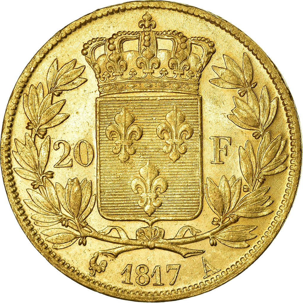 Münze, Frankreich, Louis XVIII, 20 Francs, 1817, Paris, VZ, Gold, KM:712.1