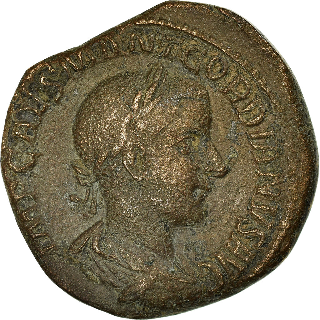 Münze, Gordian III, Sesterz, AD 242, Rome, S+, Kupfer, RIC:278a