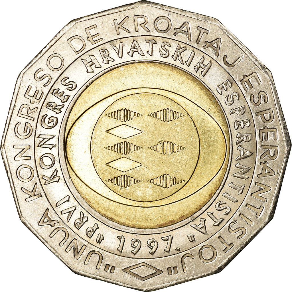 Moneda, Croacia, 25 Kuna, 1997, Zagreb, EBC, Bimetálico, KM:49