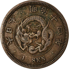 Coin, Japan, Mutsuhito, Sen, 1881, Tokyo, VF(30-35), Copper, KM:17.2