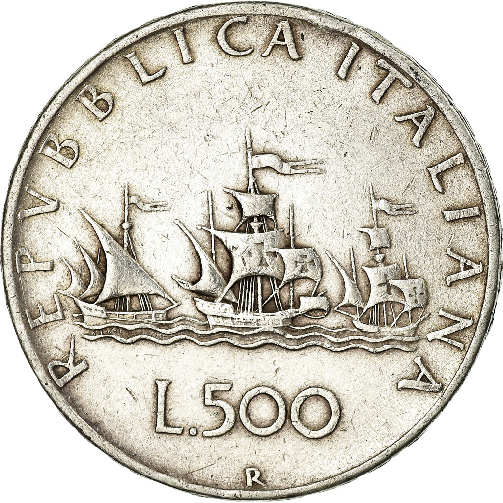 Coin, Italy, 500 Lire, 1958, Rome, EF(40-45), Silver, KM:98