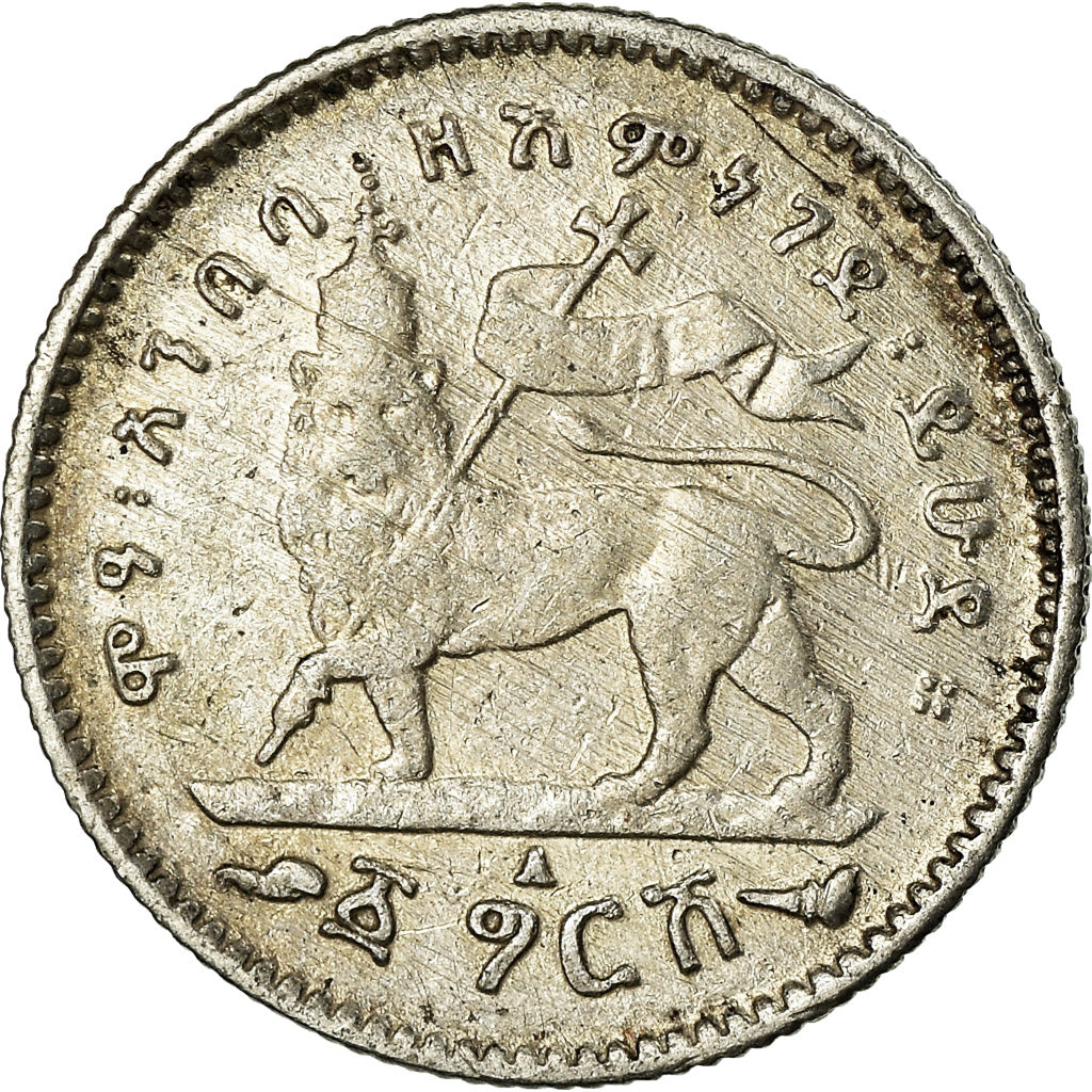 Coin, Ethiopia, Menelik II, Gersh, 1903, Paris, VF(20-25), Silver, KM:12