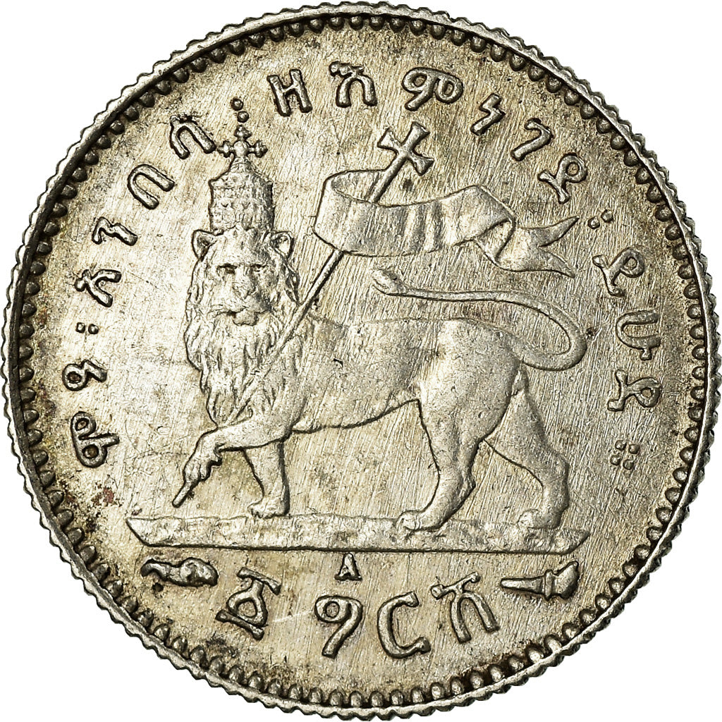 Monnaie, Éthiopie, Menelik II, Gersh, 1903, Paris, SUP, Argent, KM:12