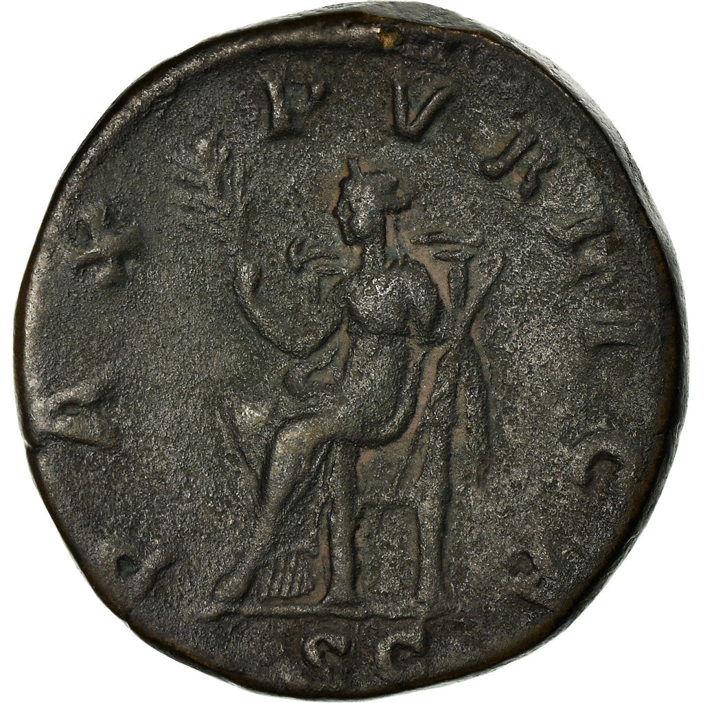 Moneta, Pupienus, Sesterzio, 238, Rome, Rare, MB+, Bronzo, RIC:22a