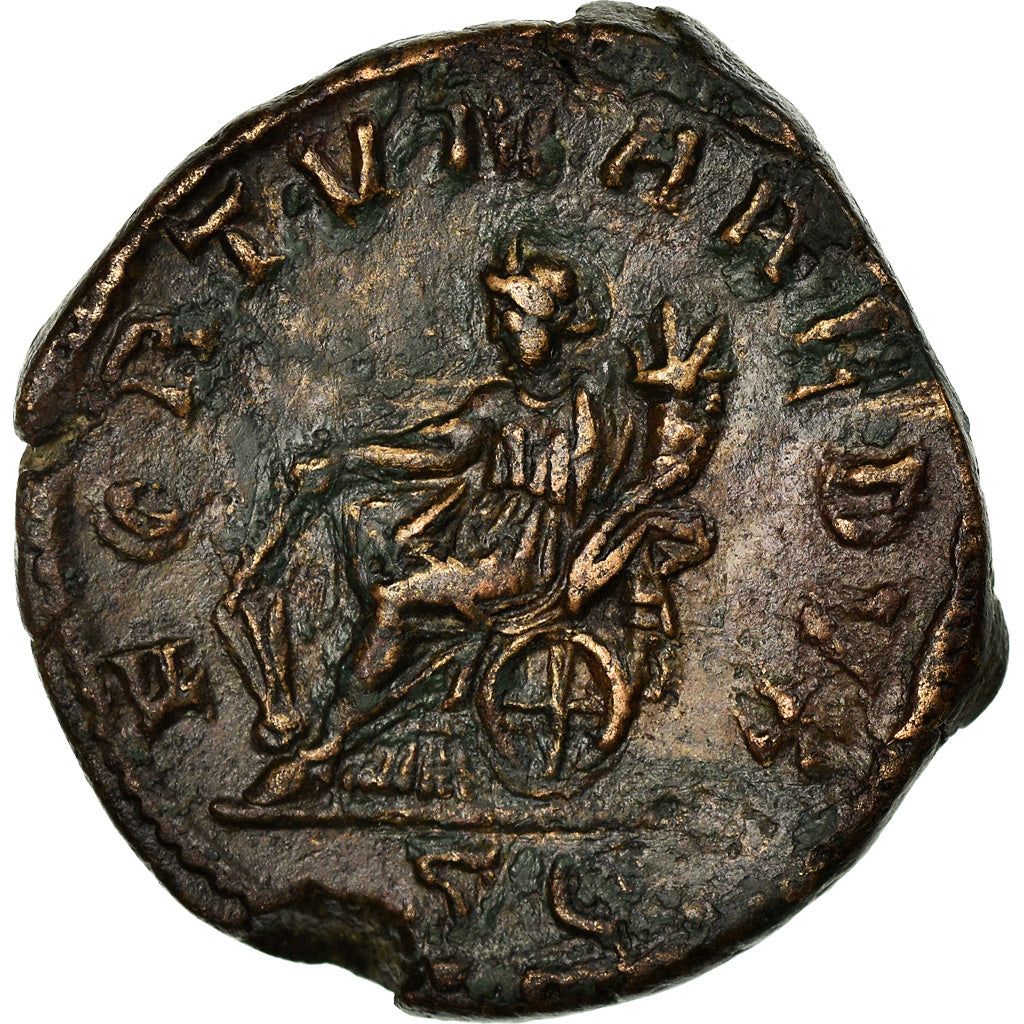 Coin, Philip I, Sestertius, 244-247, Rome, AU(50-53), Copper, RIC:174