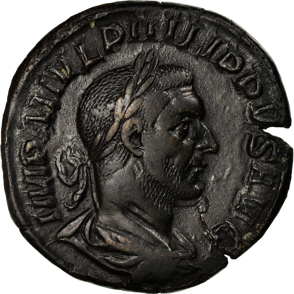 Moneda, Philip I, Sestercio, 244, Rome, MBC, Cobre, RIC:187a