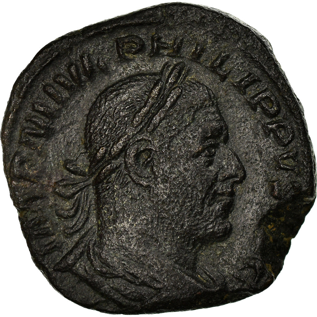 Coin, Philip I, Sestertius, 244, Rome, EF(40-45), Copper, RIC:152