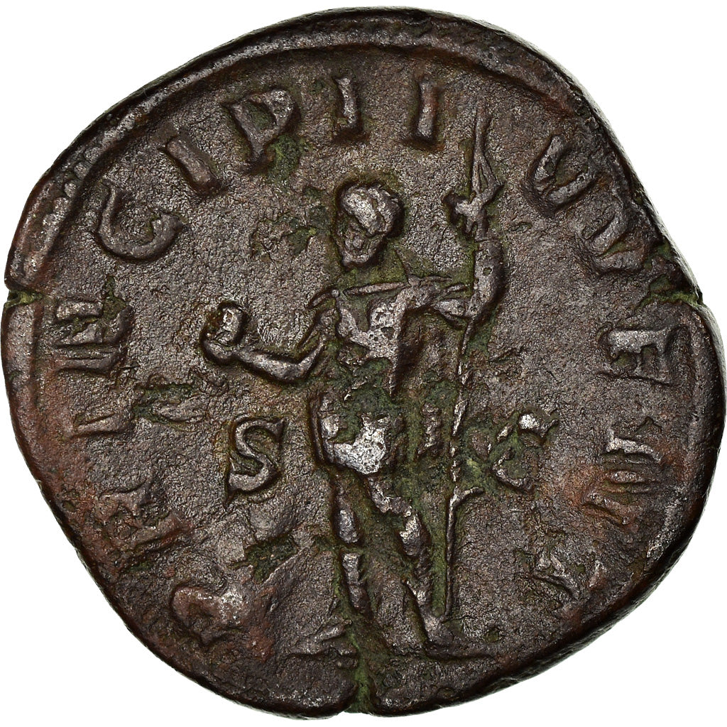 Coin, Philip II, Sestertius, 247-249, Rome, EF(40-45), Copper, RIC:256a