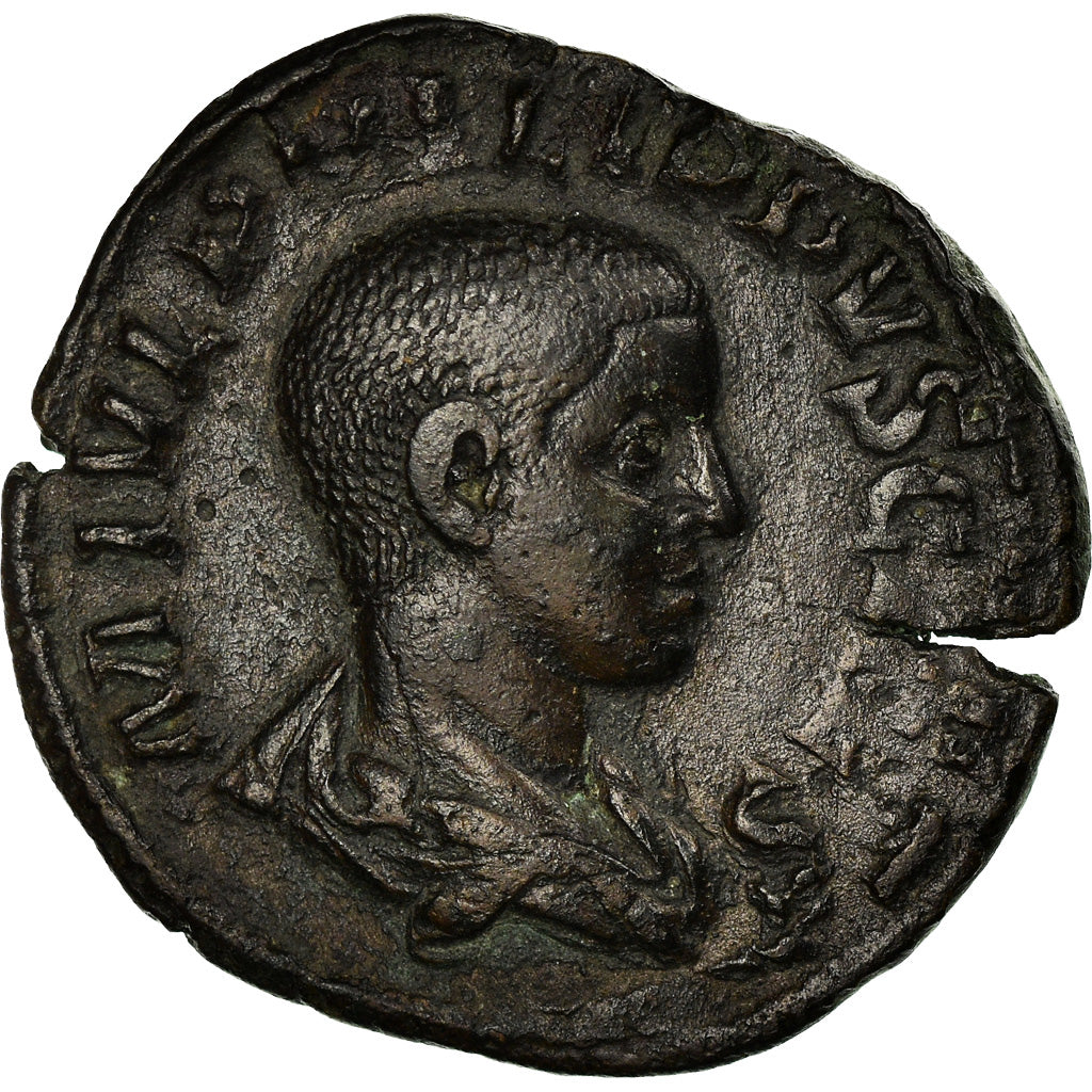 Monnaie, Philippe II, Sesterce, 247-249, Rome, TTB+, Cuivre, RIC:256a