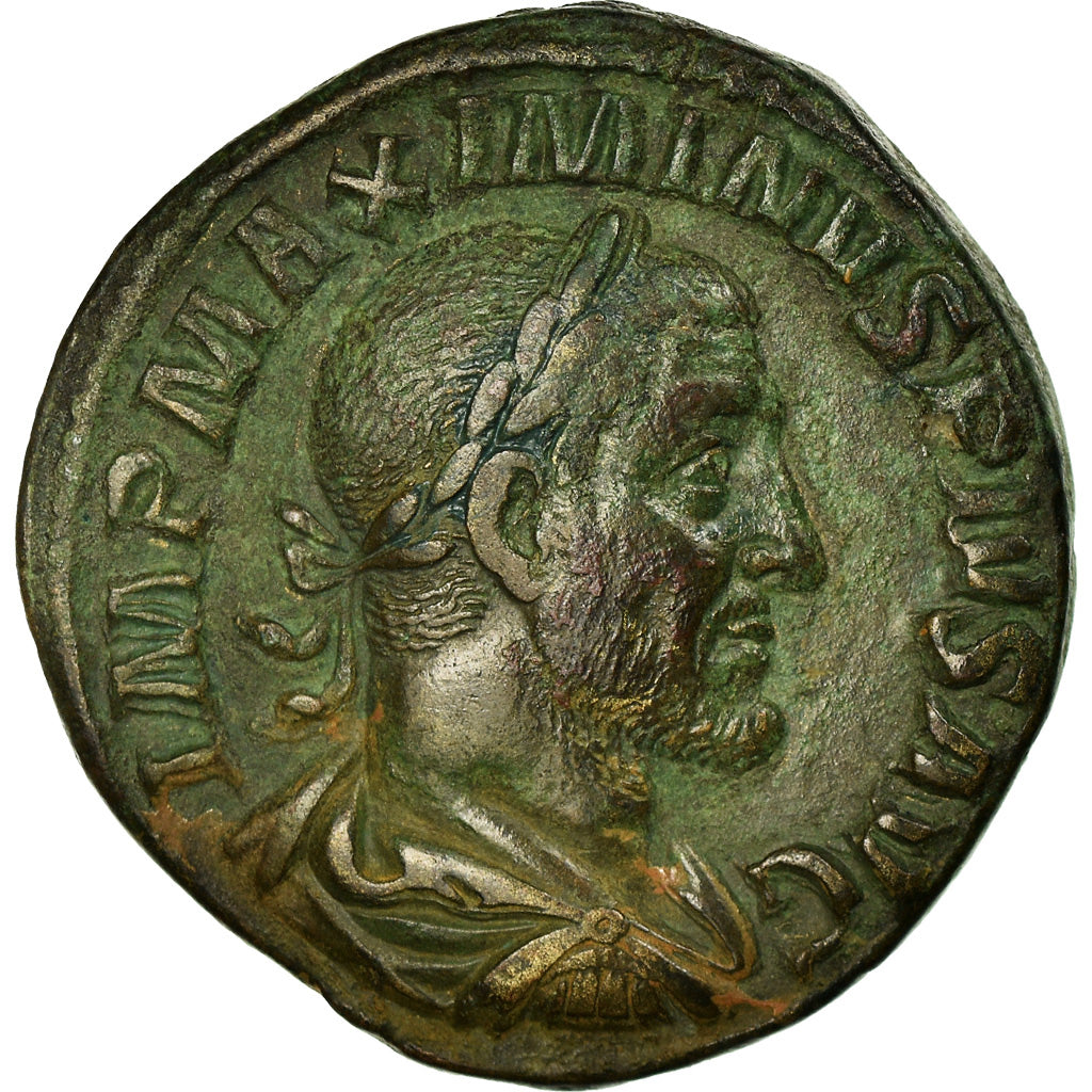 Coin, Maximinus I Thrax, Sestertius, Roma, AU(50-53), Copper, Cohen:74