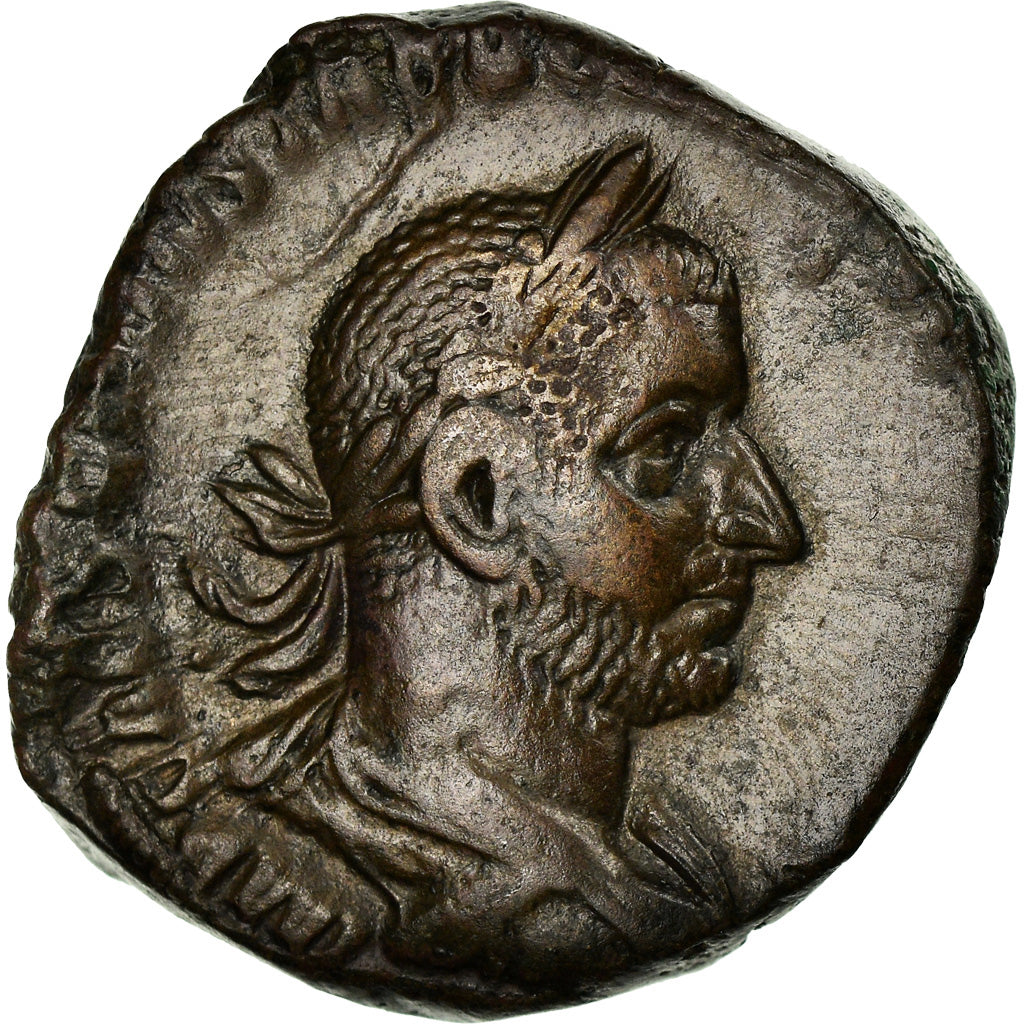 Coin, Trebonianus Gallus, Sestertius, Roma, VF(30-35), Copper, RIC:103