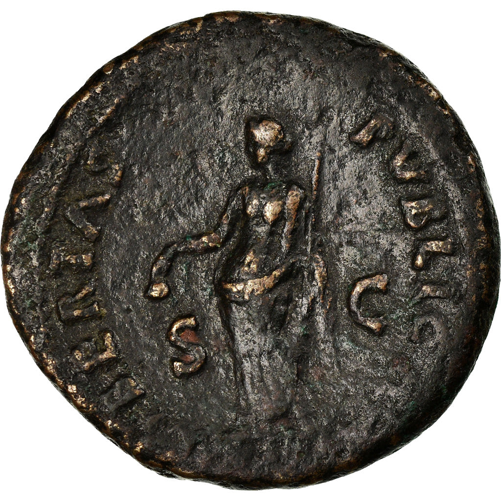 Munten, Galba, As, 68 AD, Rome, FR+, Koper, RIC:372