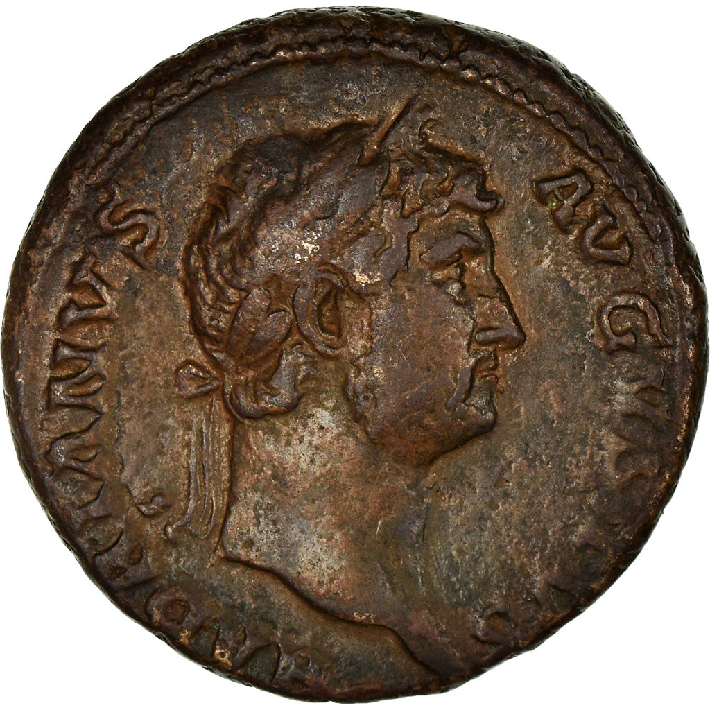 Coin, Hadrian, As, Roma, EF(40-45), Copper, Cohen:371 var.