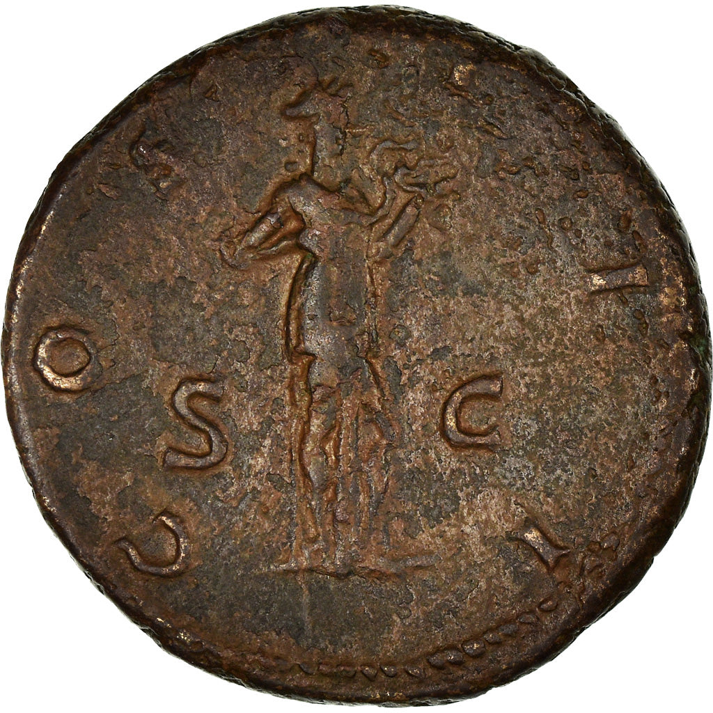 Coin, Hadrian, As, Roma, EF(40-45), Copper, Cohen:371 var.