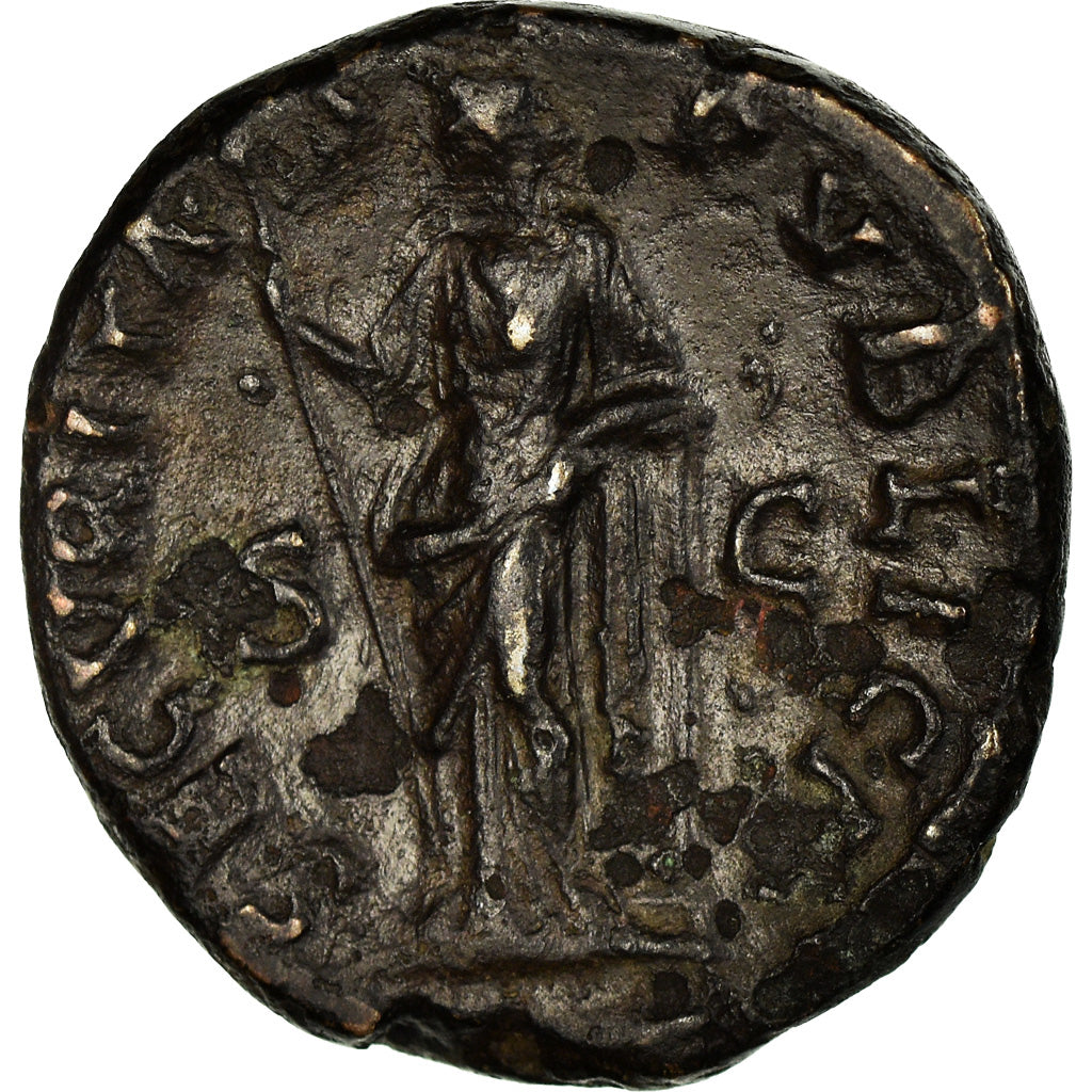Coin, Antoninus Pius, As, 140-144, Rome, EF(40-45), Bronze, RIC:828