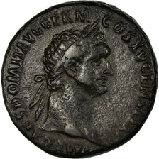 Coin, Domitian, As, 88-89, Rome, AU(50-53), Copper, RIC:650