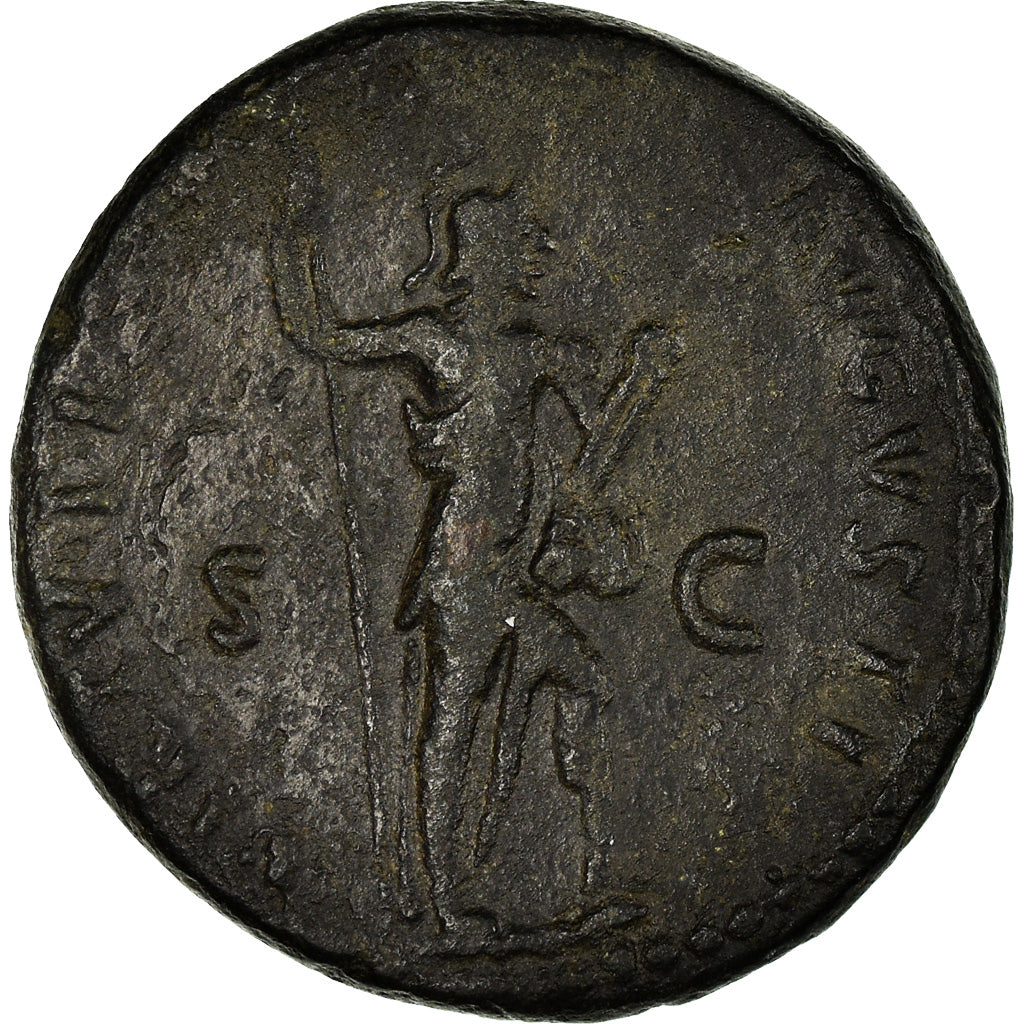 Coin, Domitian, As, 88-89, Rome, AU(50-53), Copper, RIC:650