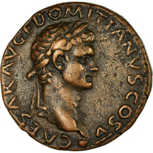 Munten, Domitianus, As, Lyon - Lugdunum, ZF+, Koper, RIC:791a