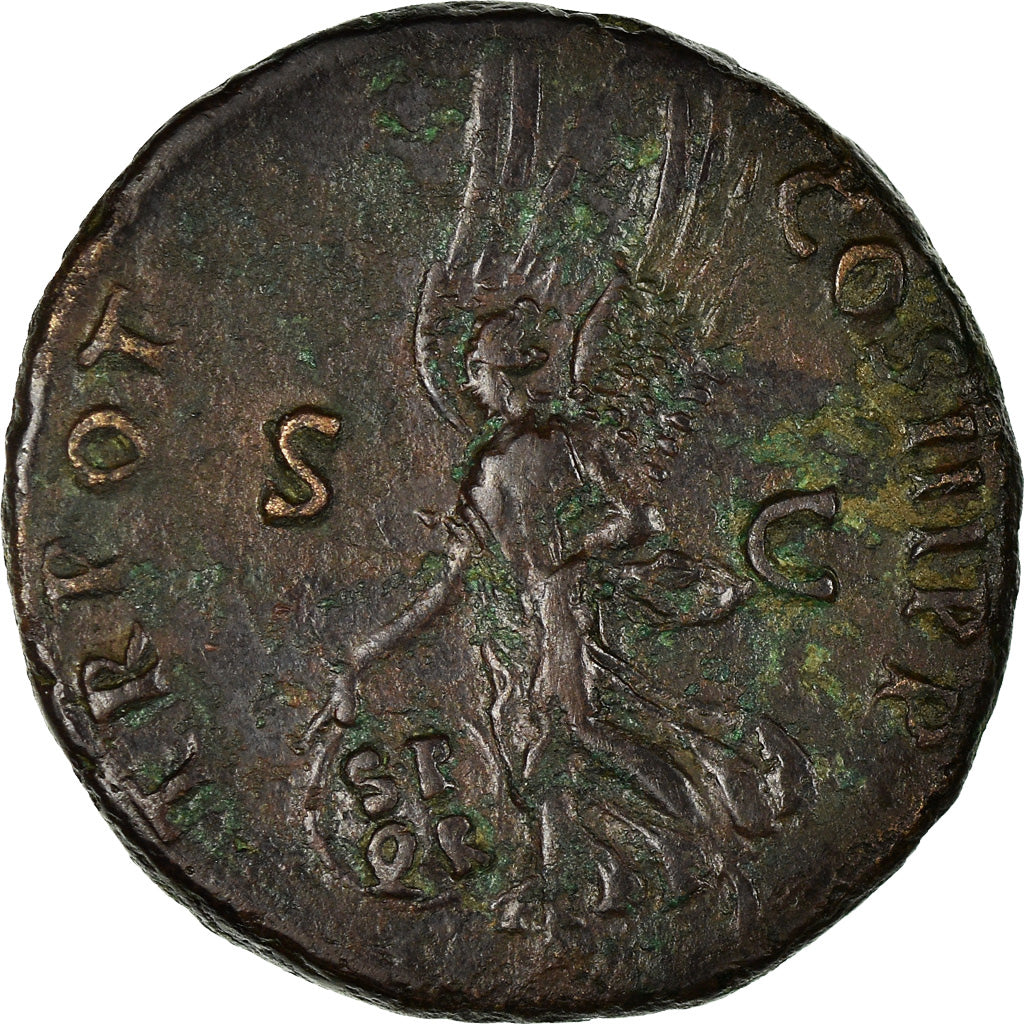 Coin, Trajan, As, 99-100, Rome, AU(50-53), Copper, RIC:434